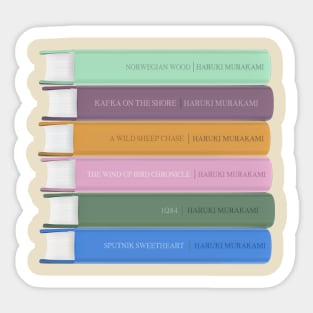 Haruki Murakami Book Spine Design - Book Lovers Gift Sticker